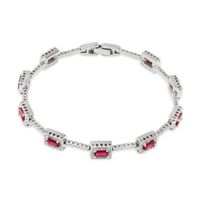 2.00 Ct.Tw. Ruby Natural Diamond Bracelet, 14K White Gold Image
